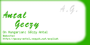 antal geczy business card